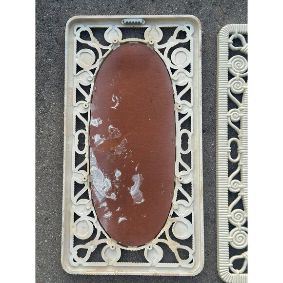 VTG 70s Syroco Daisy Floral Wall Plaques Set of 2 White Botanical Prints - Picture 5 of 5